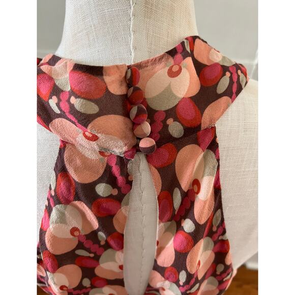 Victorias Secret Y2K Mod Print Silk Halter Top M - Picture 4 of 5